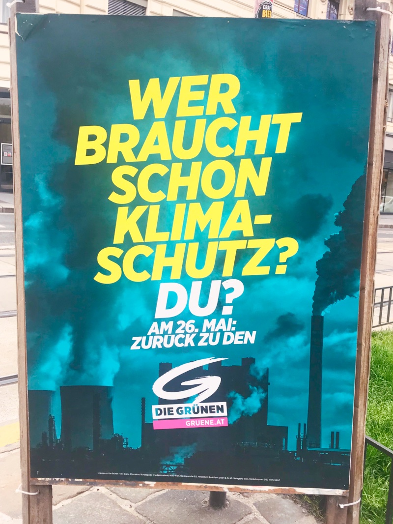 Die Europawahl 2019 Plakatgedanken - Von Grün, Blau und Rot oder Was die Tante Jolesch dazu zu sagen hat