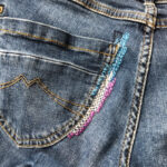 Jeans reparien mit Kreuzstich!